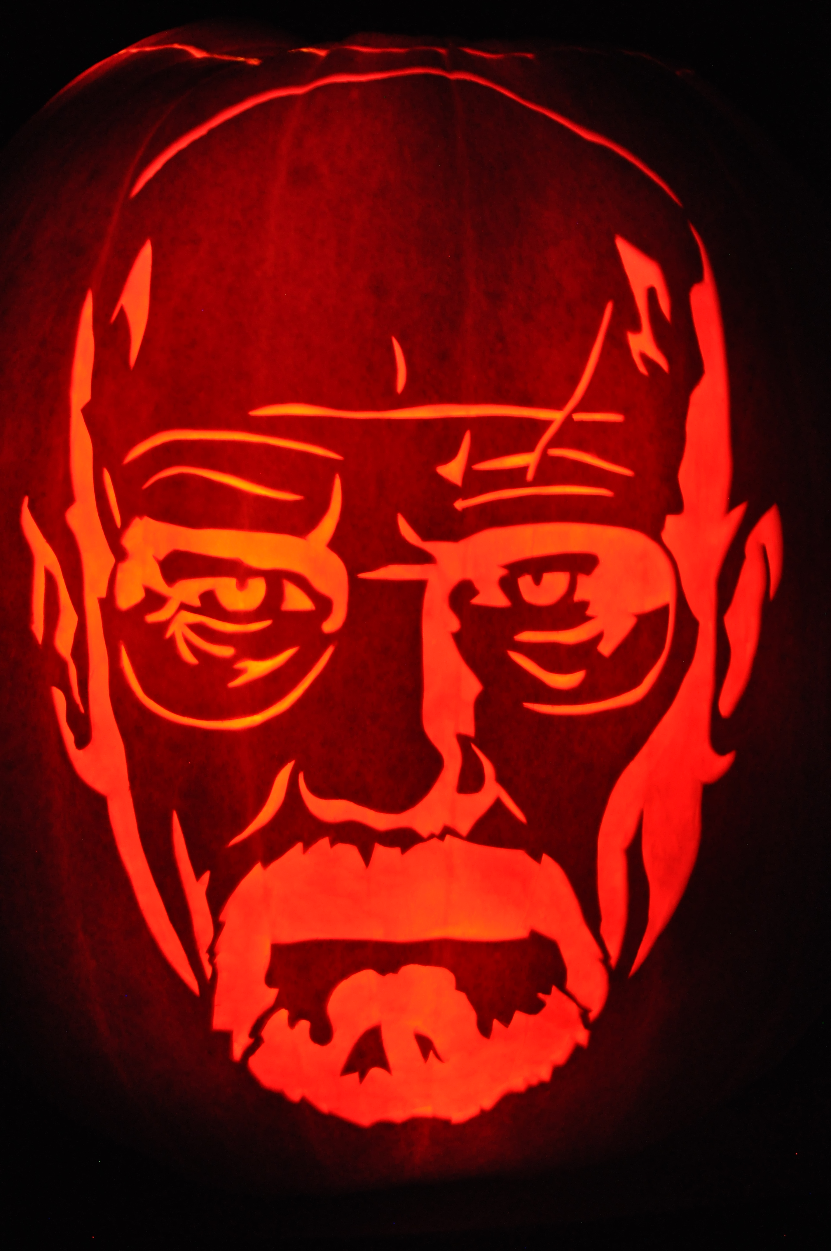 breaking bad heisenberg pumpkin stencil