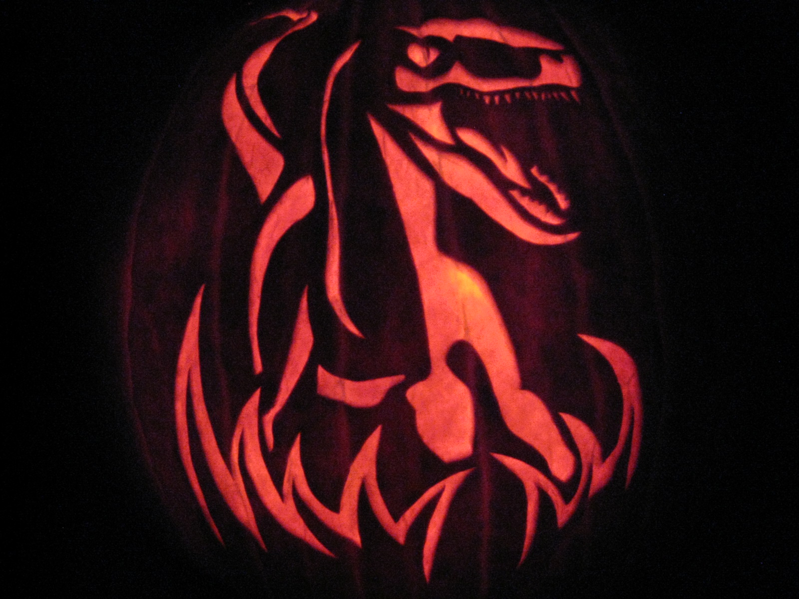 Jurassic park pumpkin carving